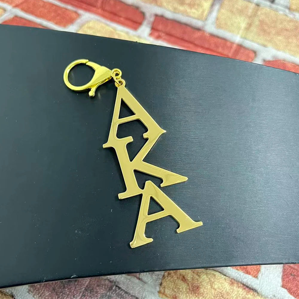 Party sisters Gift Greek Organization Letter Stainless Steel Keychain by Passport Outfitters