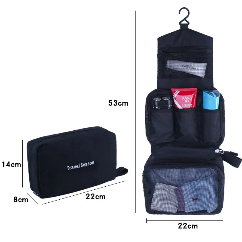 Hanging Travel Toiletry Bag for Men and Women Waterproof Makeup Cosmetic Beautician Folding Bag Bathroom and Shower Organizer by Passport Outfitters