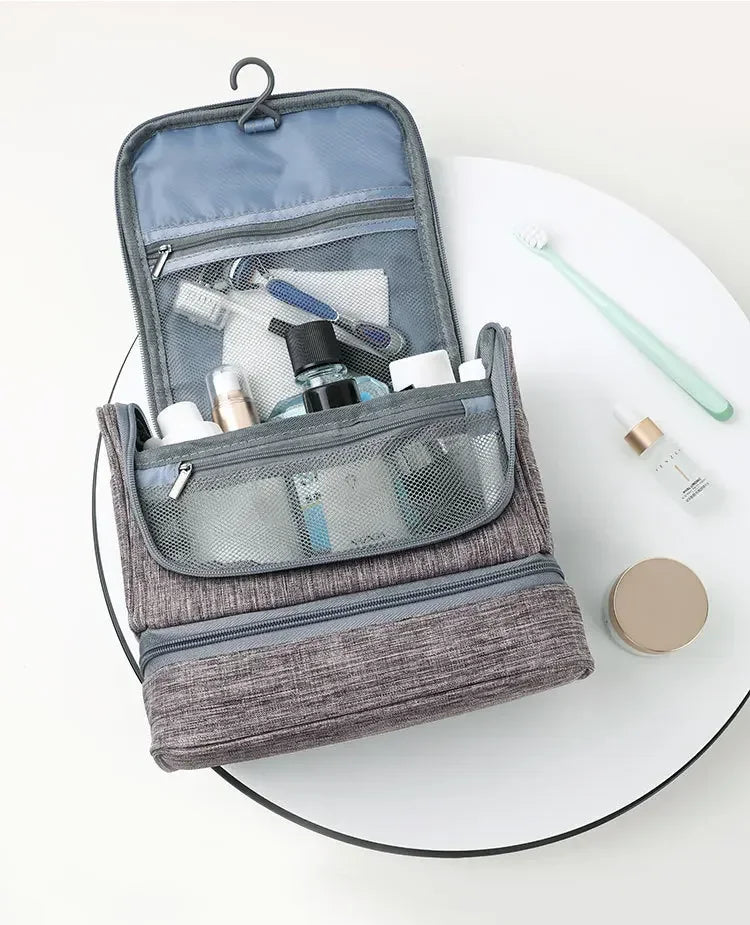 New Portable Toiletry Washbag with Hanging Hook Men Makeup Bag Wash Toiletry Travel Organizer Women Cosmetic Storage Bag by Passport Outfitters