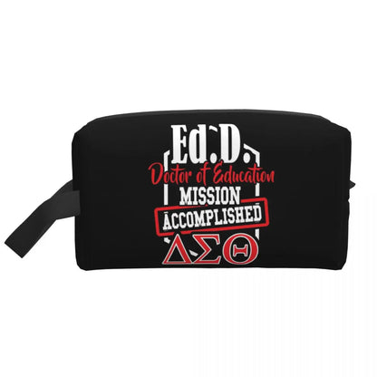Delta Sigma Theta Sorority Gifts Makeup Bag Cosmetic Organizer Storage Dopp Kit Toiletry Cosmetic Bag for Women Beauty Travel by Passport Outfitters