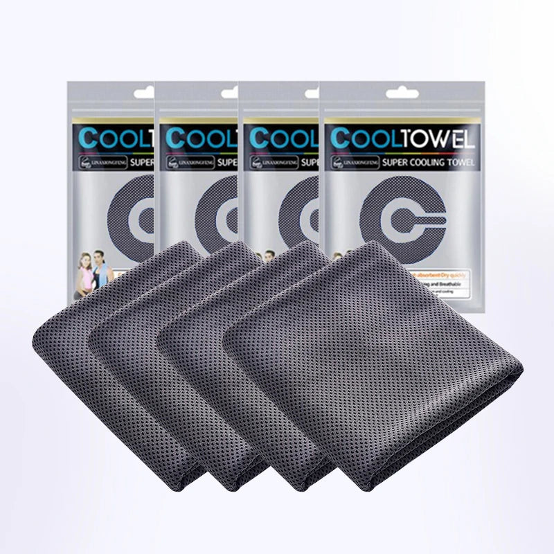 4pcs Cooling Towels (35.4 * 11.8 Inches), Soft Breathable Sports Towel For Outdoor, Gym, Yoga, Exercise, Camping, Fitness, Runni by Passport Outfitters