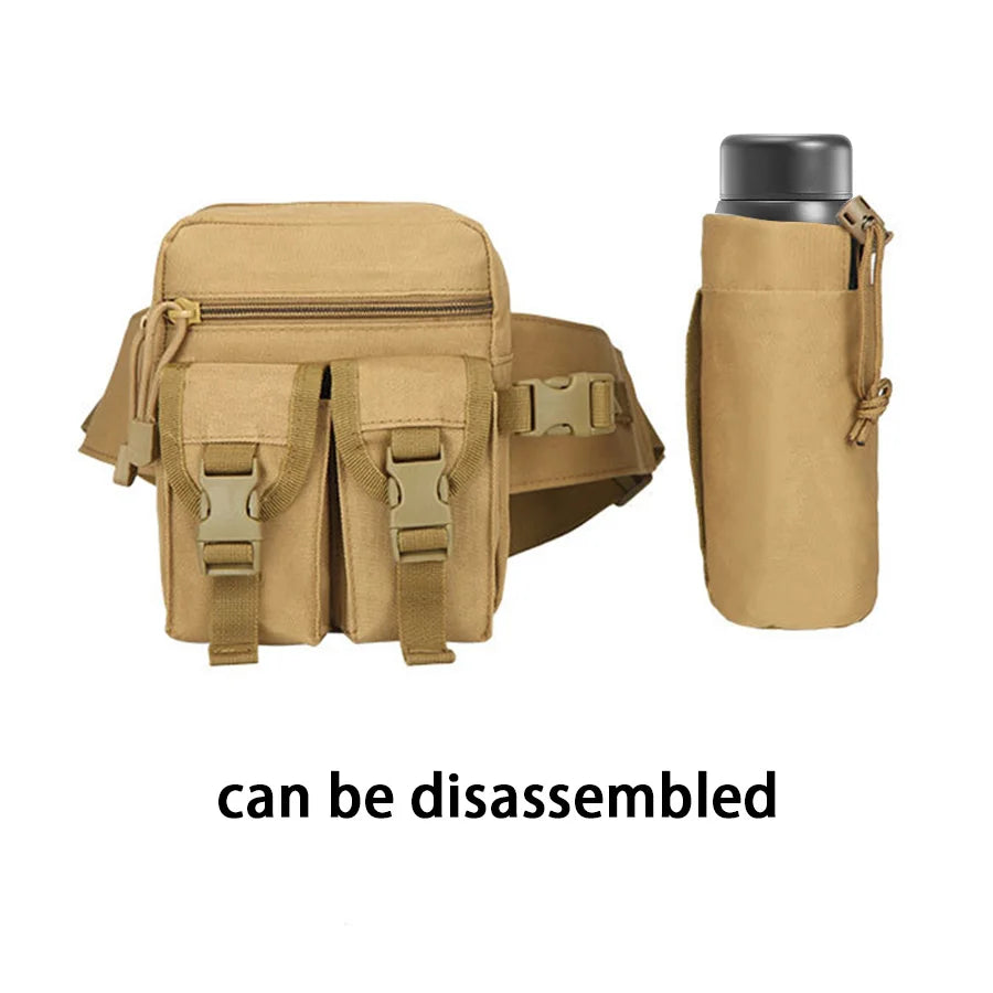 Multi-sport water bottle waist bag is detachable and suitable for outdoor sports such as mountaineering, camping, and hiking by Passport Outfitters