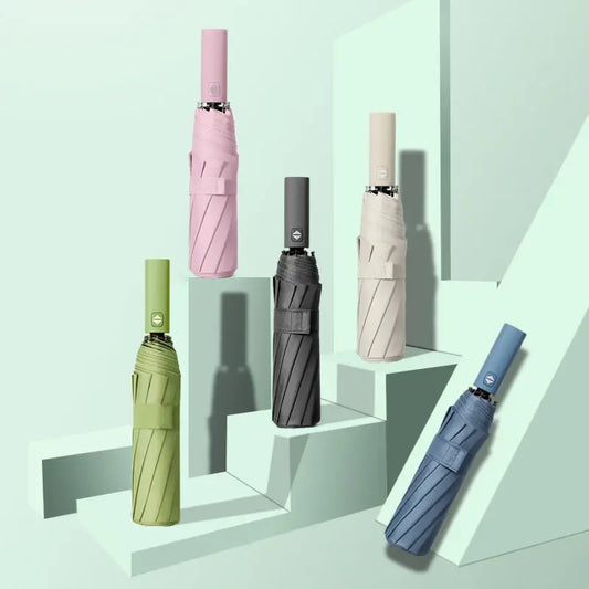 12 Bone Morandi Fully Automatic Travel Umbrella