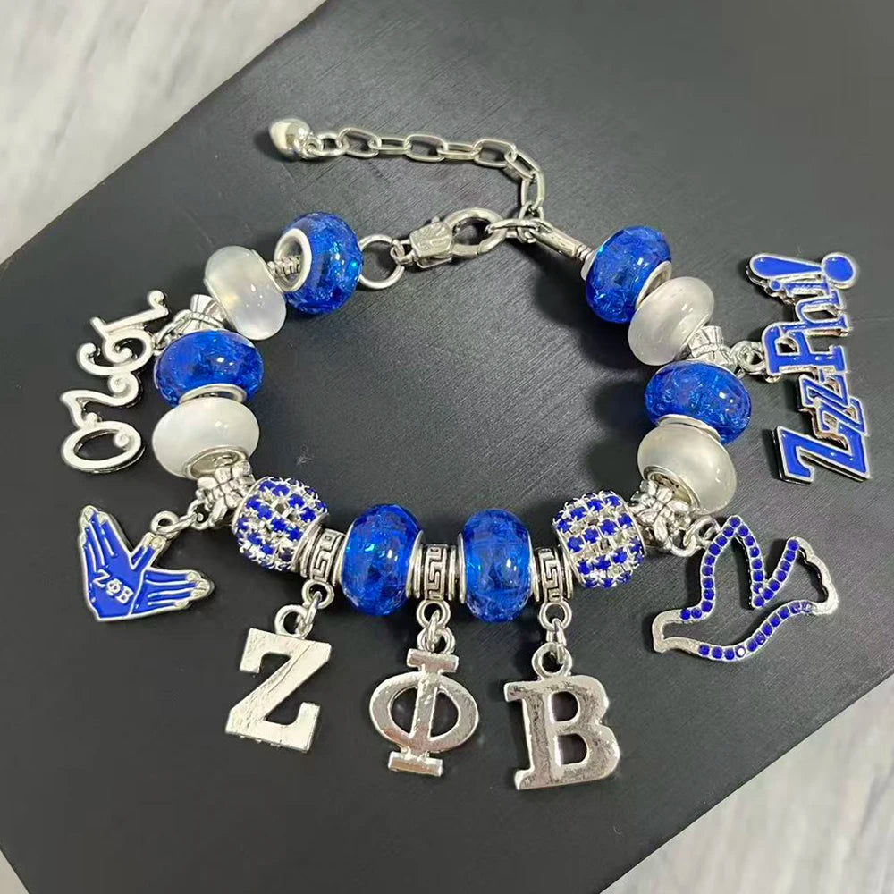 Zeta Phi Beta Charm Bracelet by Passport Outfitters