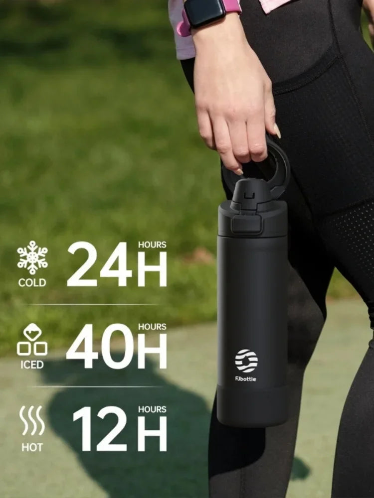 FEIJIAN 710/950ML Stainless Steel Sports Water Bottle with Magnetic Phone Holder Bouncing cover Insulation Cup Magnetic Thermos by Passport Outfitters