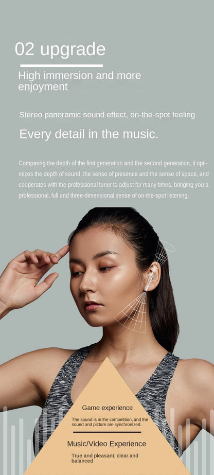True Wireless Earphone Noise Cancelling Headphone HiFI Stereo Game With Micr TWS In Ear Earbuds Waterproof Headset by Passport Outfitters