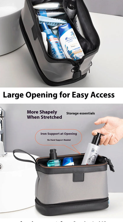 Large Capacity Women's Men Travel Toiletry Bag Makeup Cosmetics Storage Organizer Holer 2-layer Toiletry Washing Bag Waterproof by Passport Outfitters
