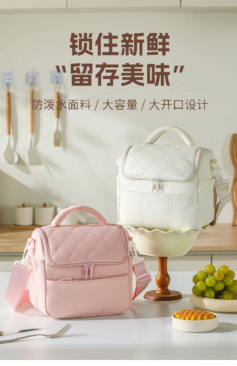 New Nylon Portable Lunch Bag Reusable Multi-functional Insulated Lunch Box Leakproof Insulated Bag Women Special Purpose Bags by Passport Outfitters