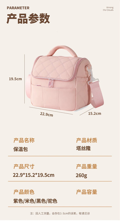 New Nylon Portable Lunch Bag Reusable Multi-functional Insulated Lunch Box Leakproof Insulated Bag Women Special Purpose Bags by Passport Outfitters