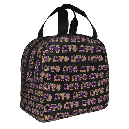African American Omegas Psi Phi Fraternity Inc Portable Lunch Boxes Leakproof Thermal Cooler Food Insulated Lunch Bag Office by Passport Outfitters