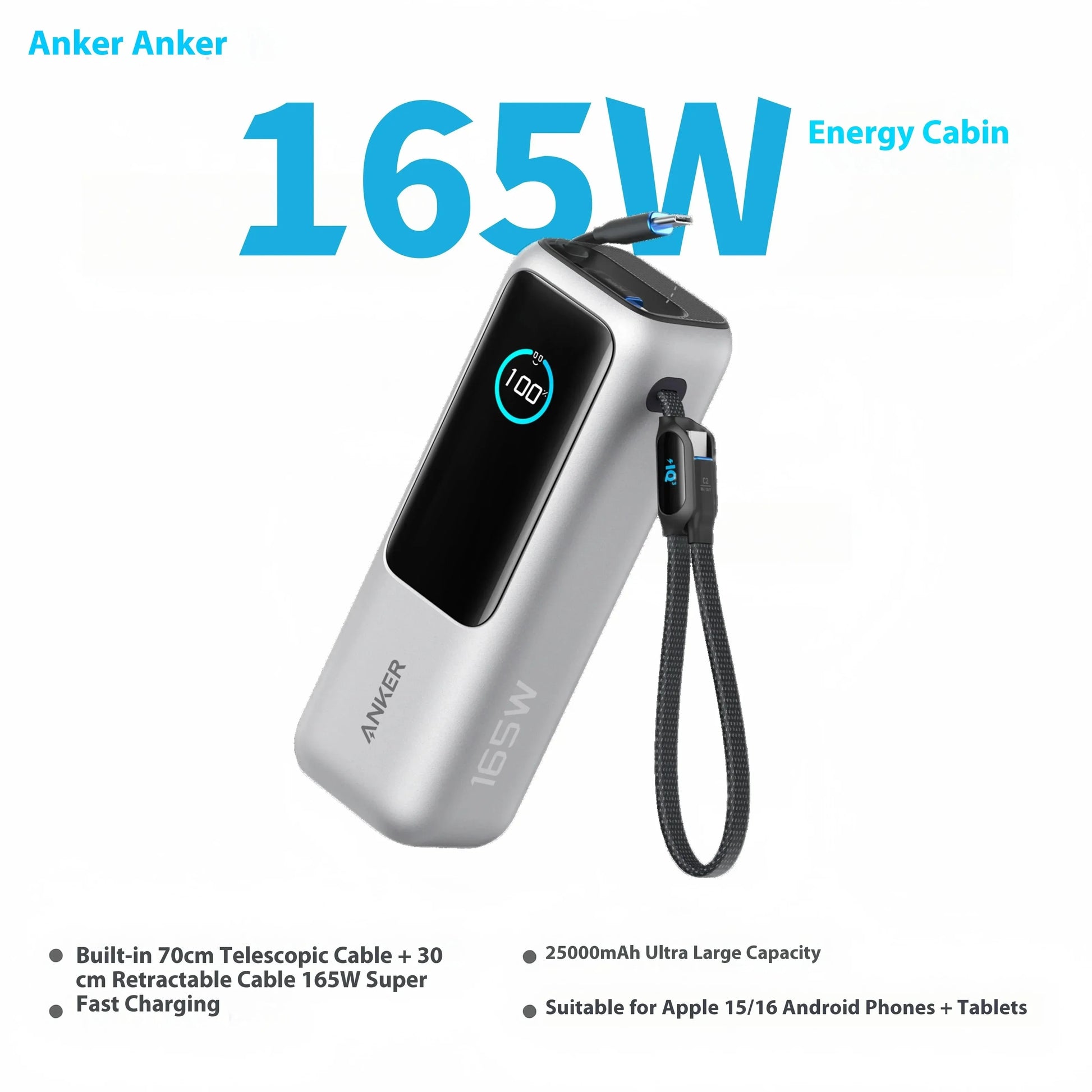 Anker Zolo Power Bank 25000mAh 165W - Passport Outfitters Apparel 