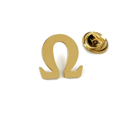 Stainless steel Ohm symbol fashion men's brooch, fashion suit accessories by Passport Outfitters
