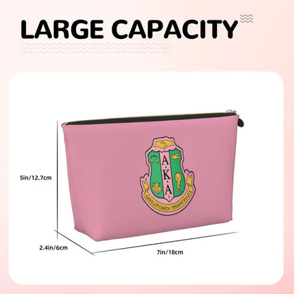 AKA Sorority 10 Women Cosmetic Bags Travel Makeup Organizer Pouch Toiletry Storage Dopp Kit Case by Passport Outfitters