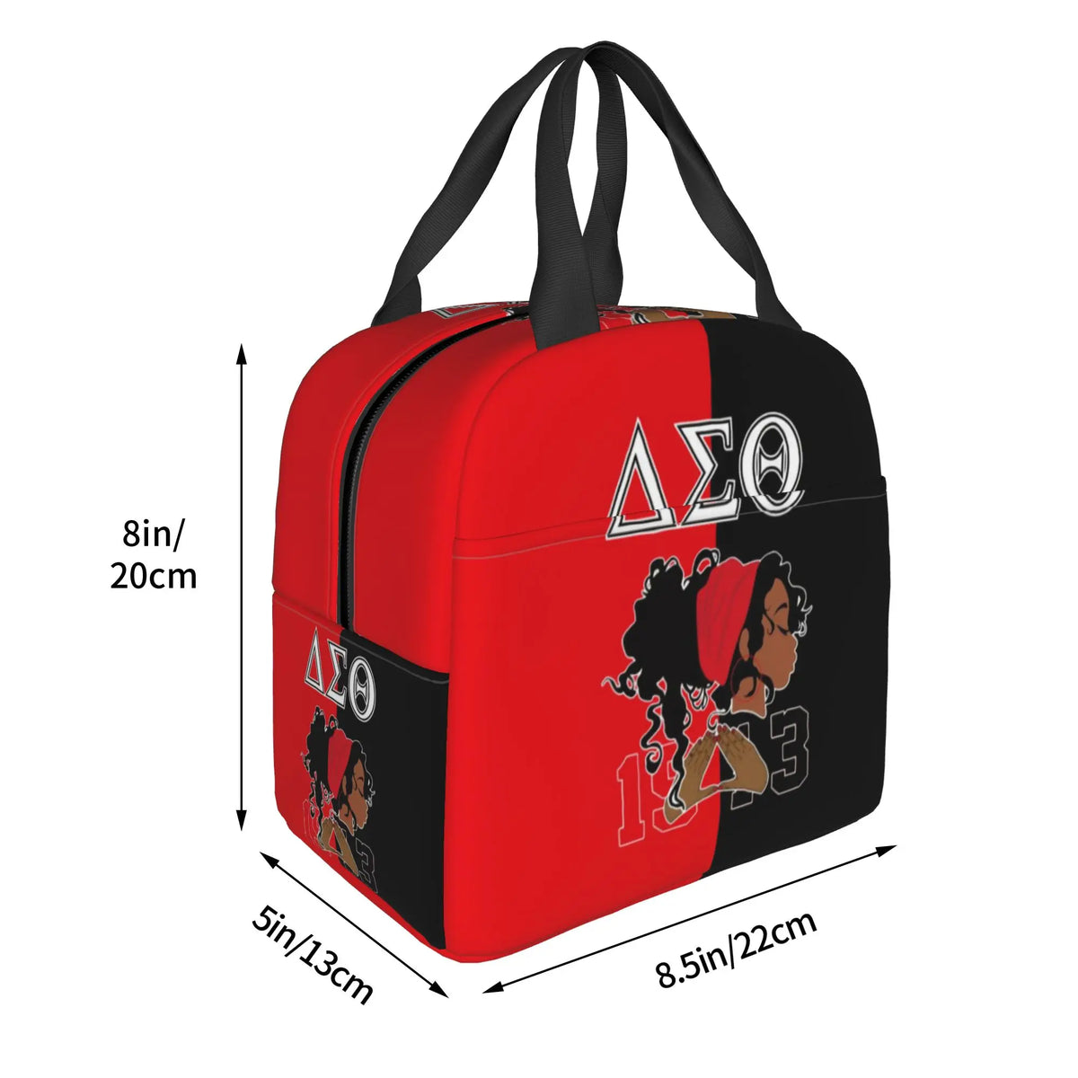 Deltas Sigmas Thetas 1913 DST Sorority Insulated Lunch Tote Bag for Women Portable Cooler Thermal Bento Box Work School Travel by Passport Outfitters