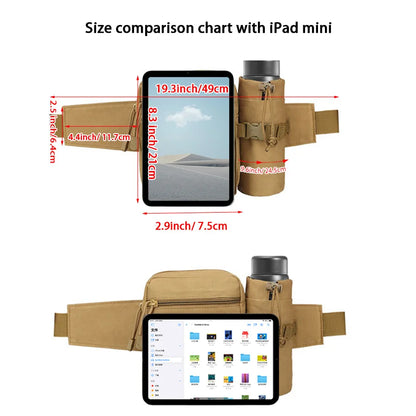 Multi-sport water bottle waist bag is detachable and suitable for outdoor sports such as mountaineering, camping, and hiking by Passport Outfitters