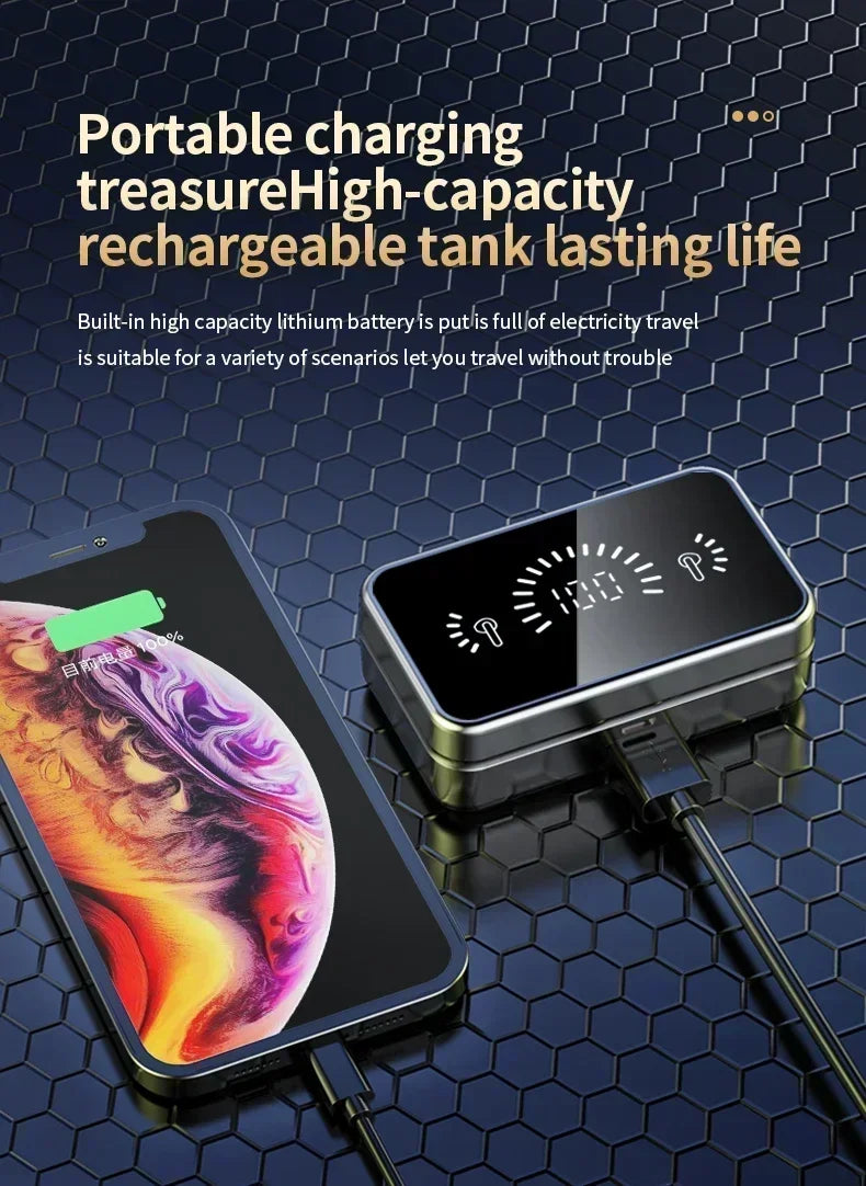 TWS S20 Earphones Bluetooth Wireless Earphones High-Fidelity Stereo Sports Gaming Waterproof Bluetooth Earphones by Passport Outfitters