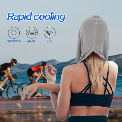 Cooling Hoodie Towel- Hood Towel, Evaporative Cool Technology, Cools Instantly When Wet, , Great for Sports, Fitness, Gym by Passport Outfitters