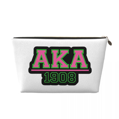 AKA Sorority 5 Women Cosmetic Bag Travel Makeup Organizer Pouch Toiletry Storage Dopp Kit Box by Passport Outfitters