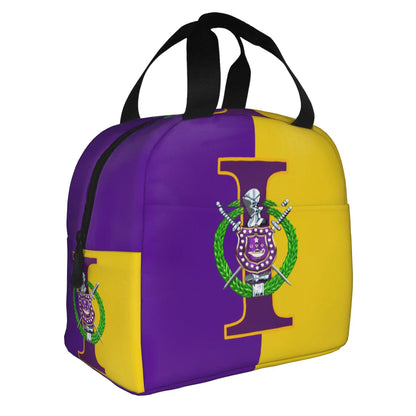 African American Omegas Psi Phi Fraternity Inc Portable Lunch Boxes Leakproof Thermal Cooler Food Insulated Lunch Bag Office by Passport Outfitters
