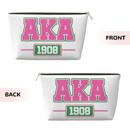 AKA Sorority 5 Women Cosmetic Bag Travel Makeup Organizer Pouch Toiletry Storage Dopp Kit Box by Passport Outfitters