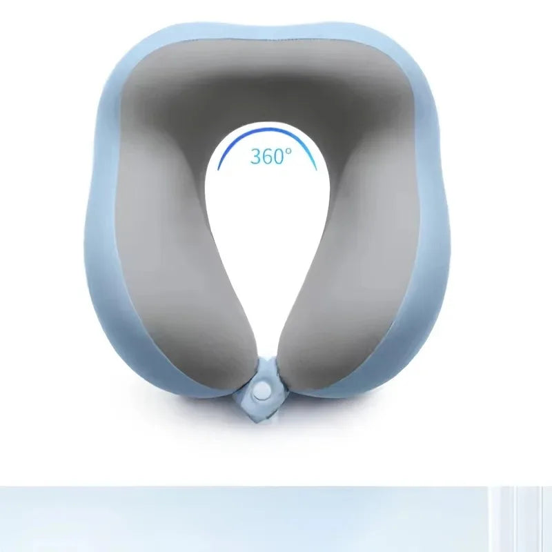 Comfortable U-shaped neck pillow with storage bag – ideal for travel, napping, and office use by Passport Outfitters