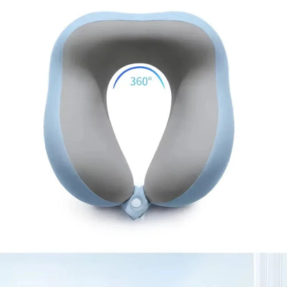 Comfortable U-shaped neck pillow with storage bag – ideal for travel, napping, and office use by Passport Outfitters