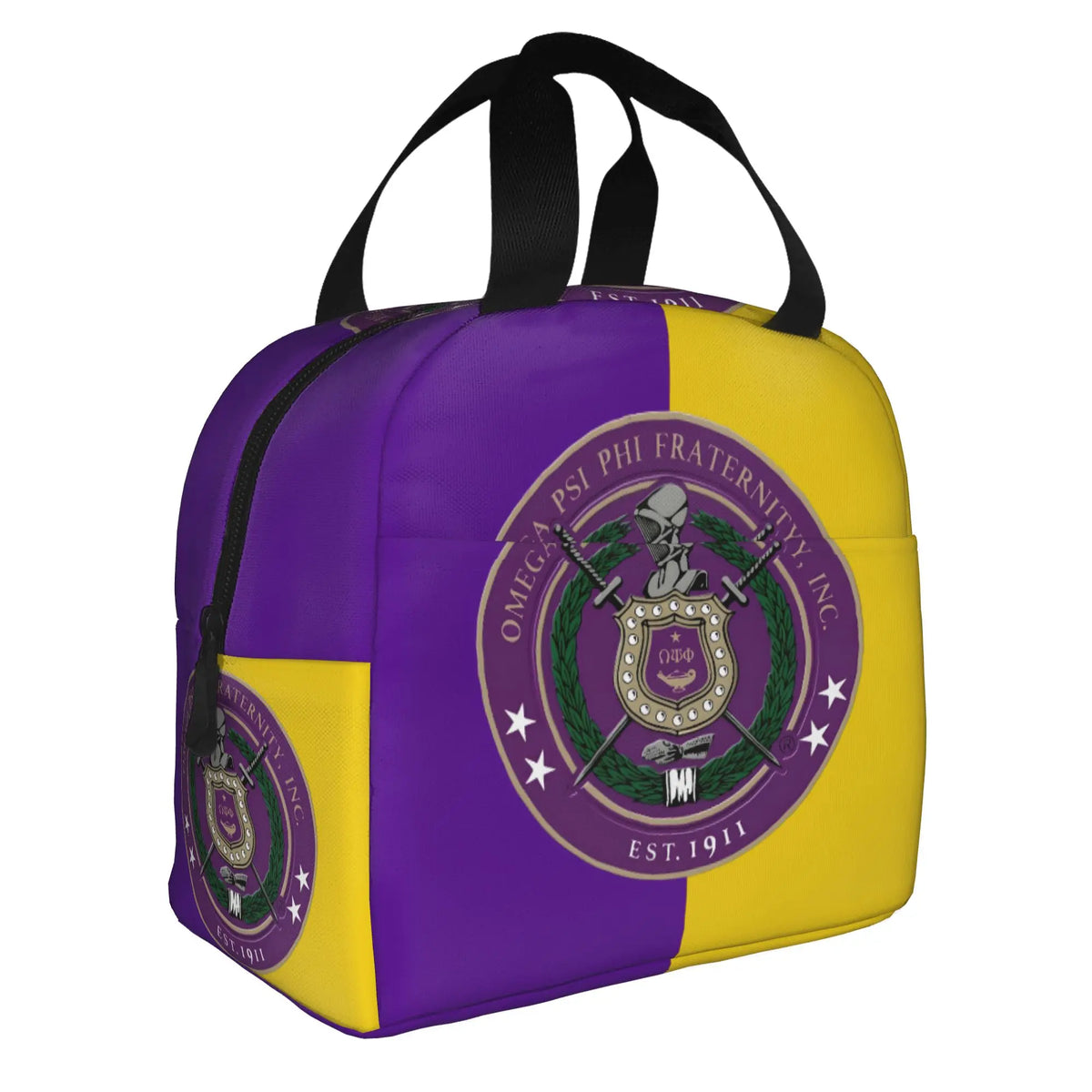 African American Omegas Psi Phi Fraternity Inc Portable Lunch Boxes Leakproof Thermal Cooler Food Insulated Lunch Bag Office by Passport Outfitters