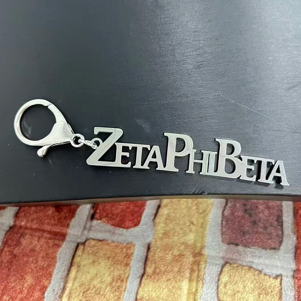 Party sisters Gift Greek Organization Letter Stainless Steel Keychain by Passport Outfitters