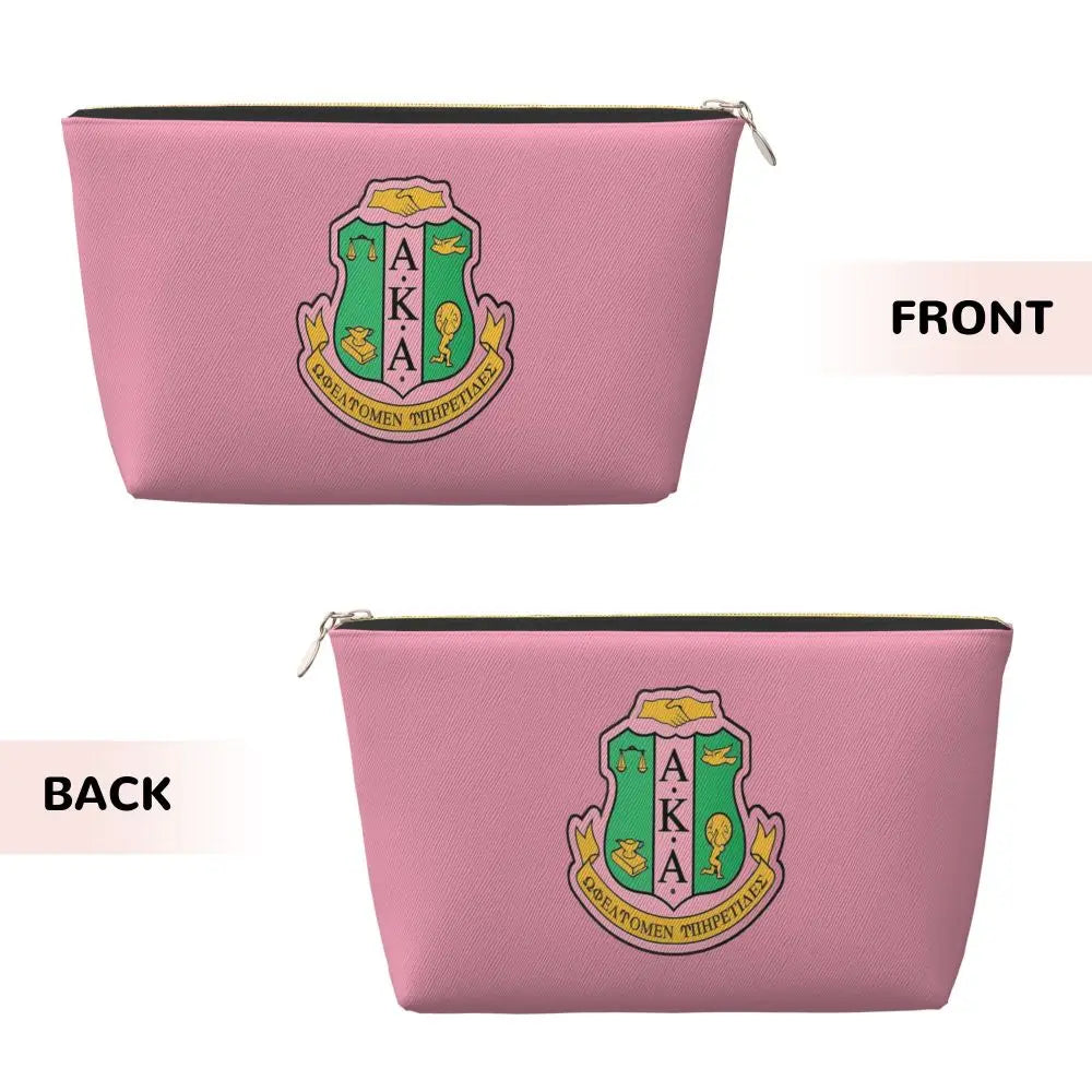 AKA Sorority 10 Women Cosmetic Bags Travel Makeup Organizer Pouch Toiletry Storage Dopp Kit Case by Passport Outfitters