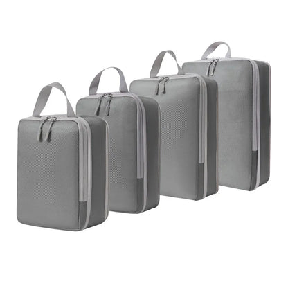 4pcs Large Capacity Travel Compression Packing Cubes Bag Portable Waterproof Suitcase Clothes Organizers For Travel Home Storage