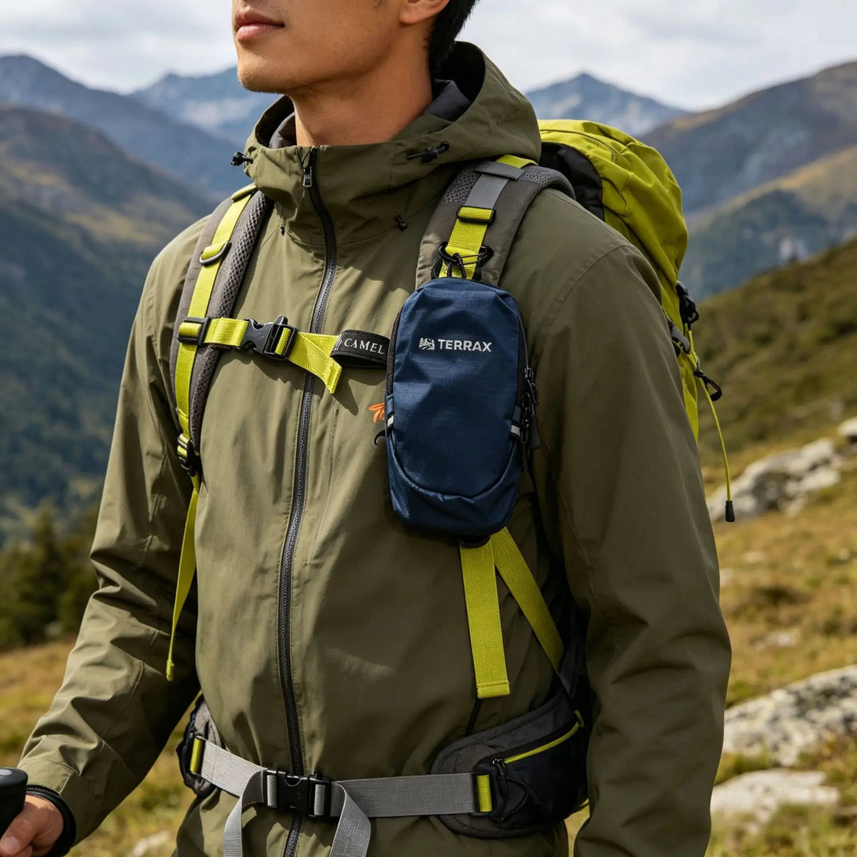 Outdoor Arm Bag Multifunctional Hiking Storage Bag Water Bottle Phone Pouch Adjustable Expand Backpack for Camping Hiking Sports by Passport Outfitters