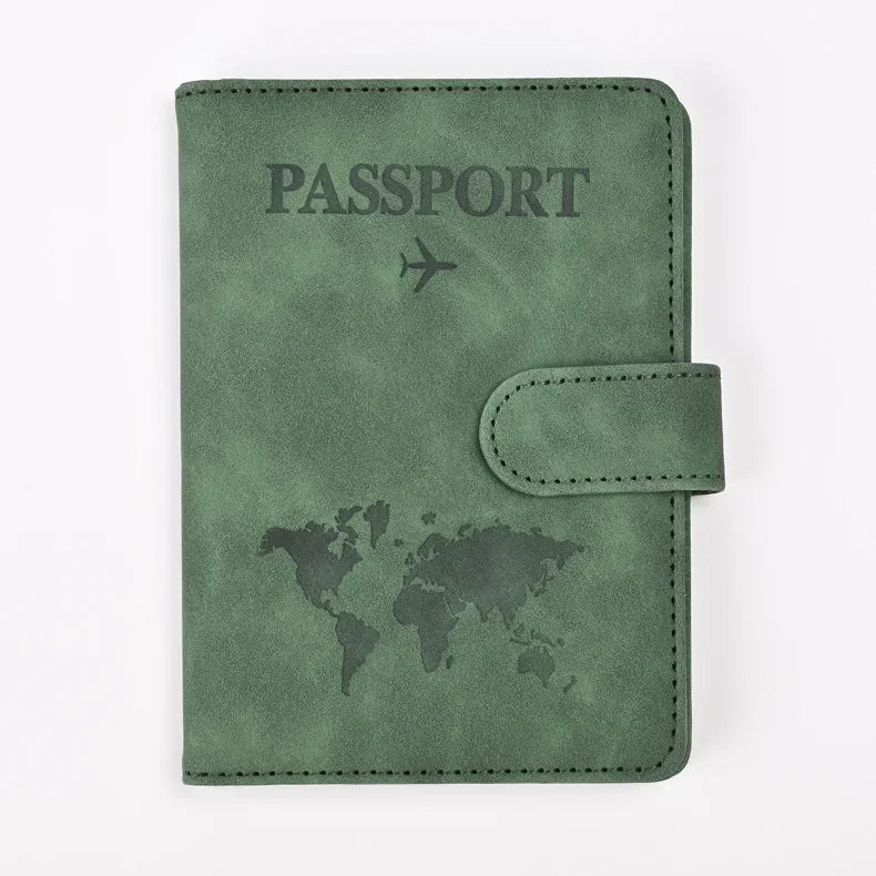 Leather Passport Holder Travel Wallet with ID Credit Card Slot PU Leather Passport Covers Case RFID Blocking Passport Protector by Passport Outfitters