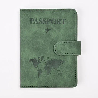Leather Passport Holder Travel Wallet with ID Credit Card Slot PU Leather Passport Covers Case RFID Blocking Passport Protector by Passport Outfitters