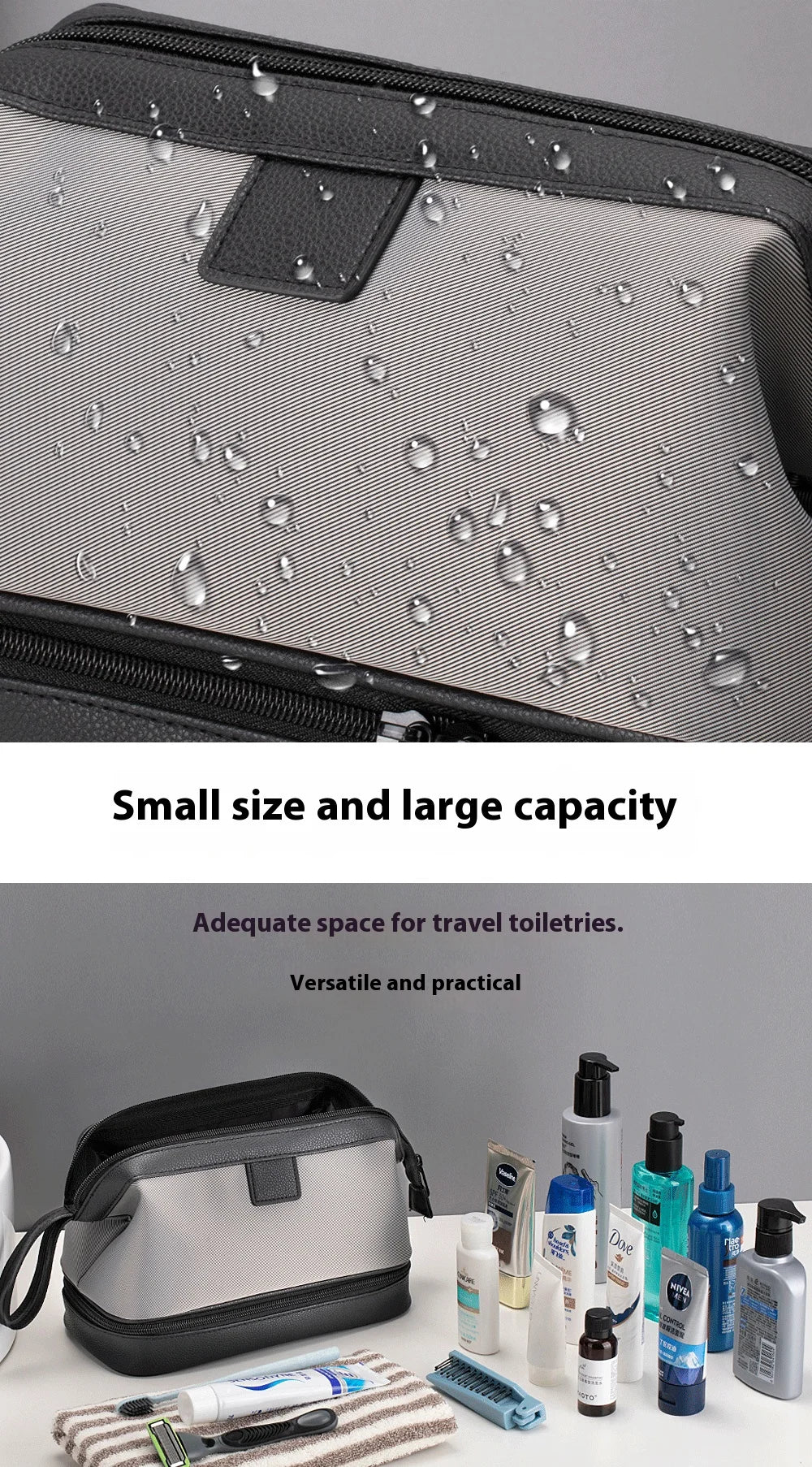 Large Capacity Women's Men Travel Toiletry Bag Makeup Cosmetics Storage Organizer Holer 2-layer Toiletry Washing Bag Waterproof by Passport Outfitters