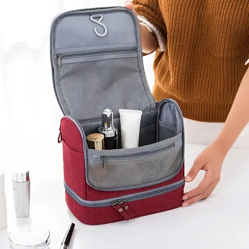 New Portable Toiletry Washbag with Hanging Hook Men Makeup Bag Wash Toiletry Travel Organizer Women Cosmetic Storage Bag by Passport Outfitters