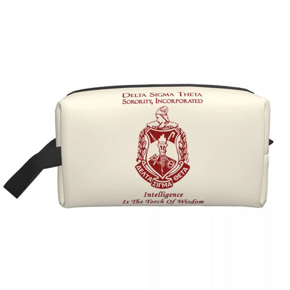 Delta Sigma Theta Sorority Gifts Makeup Bag Cosmetic Organizer Storage Dopp Kit Toiletry Cosmetic Bag for Women Beauty Travel by Passport Outfitters