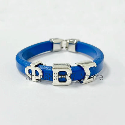 Sorority & Fraternity Greek Letter Leather Wristband Bracelets by Passport Outfitters