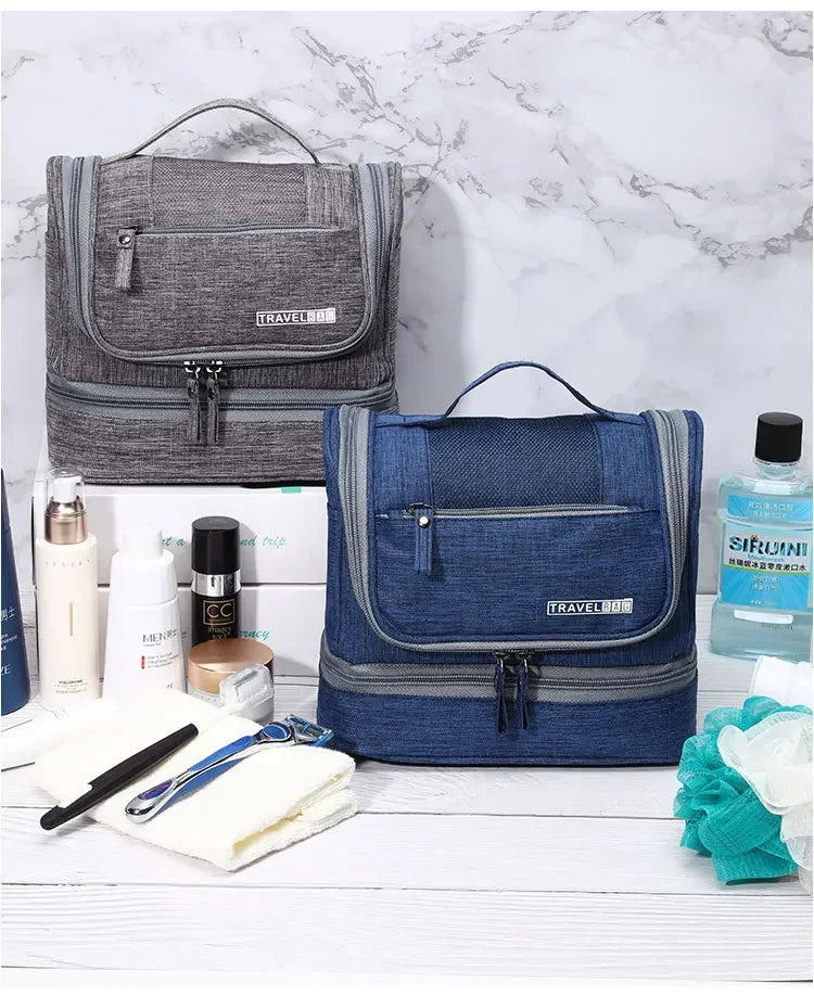 New Portable Toiletry Washbag with Hanging Hook Men Makeup Bag Wash Toiletry Travel Organizer Women Cosmetic Storage Bag by Passport Outfitters