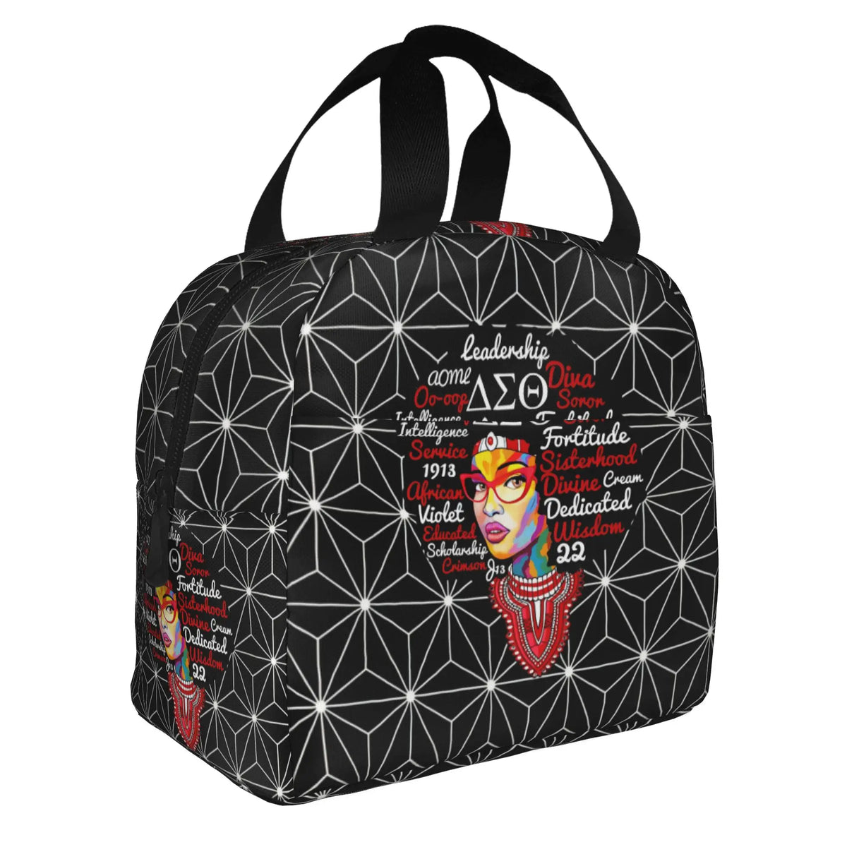 Deltas Sigmas Thetas 1913 DST Sorority Insulated Lunch Tote Bag for Women Portable Cooler Thermal Bento Box Work School Travel by Passport Outfitters