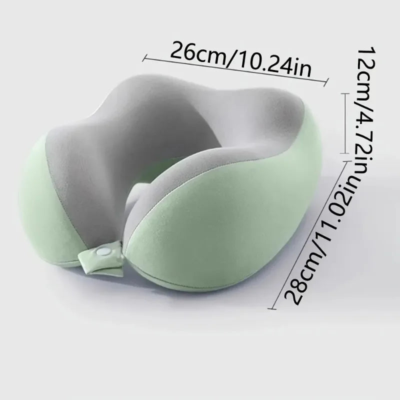 Comfortable U-shaped neck pillow with storage bag – ideal for travel, napping, and office use by Passport Outfitters
