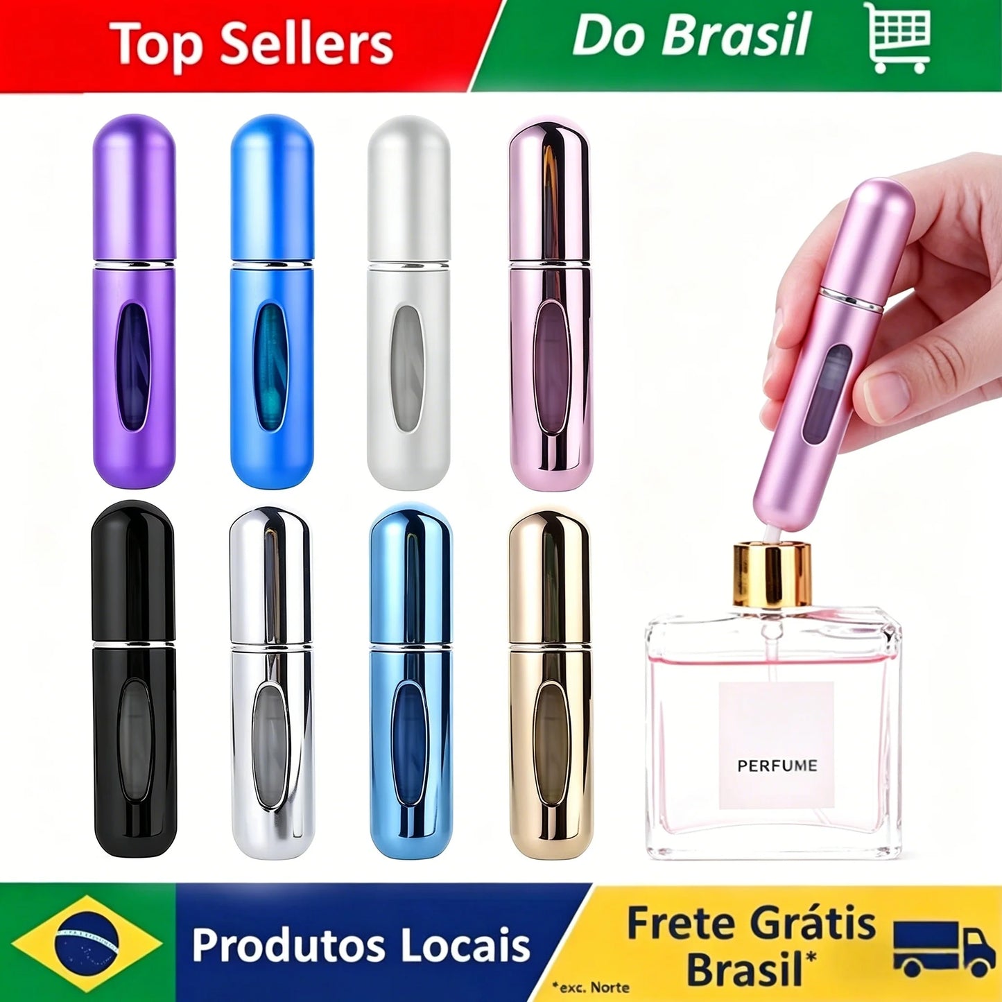 Portable Mini Travel High-end Perfume Bottle Base Refill Bottle Straight Charging Small Sample Perfume Aluminum Material by Passport Outfitters