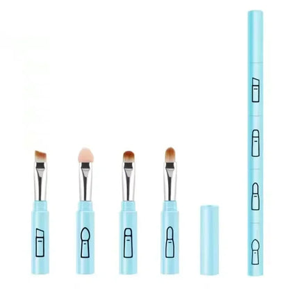 4 IN 1 Multifunctional Makeup Brushes Set Makeup Gadget Detachable Lip Eyeshadow Brush Sponge Eyeshadow Brush for Home Travel by Passport Outfitters