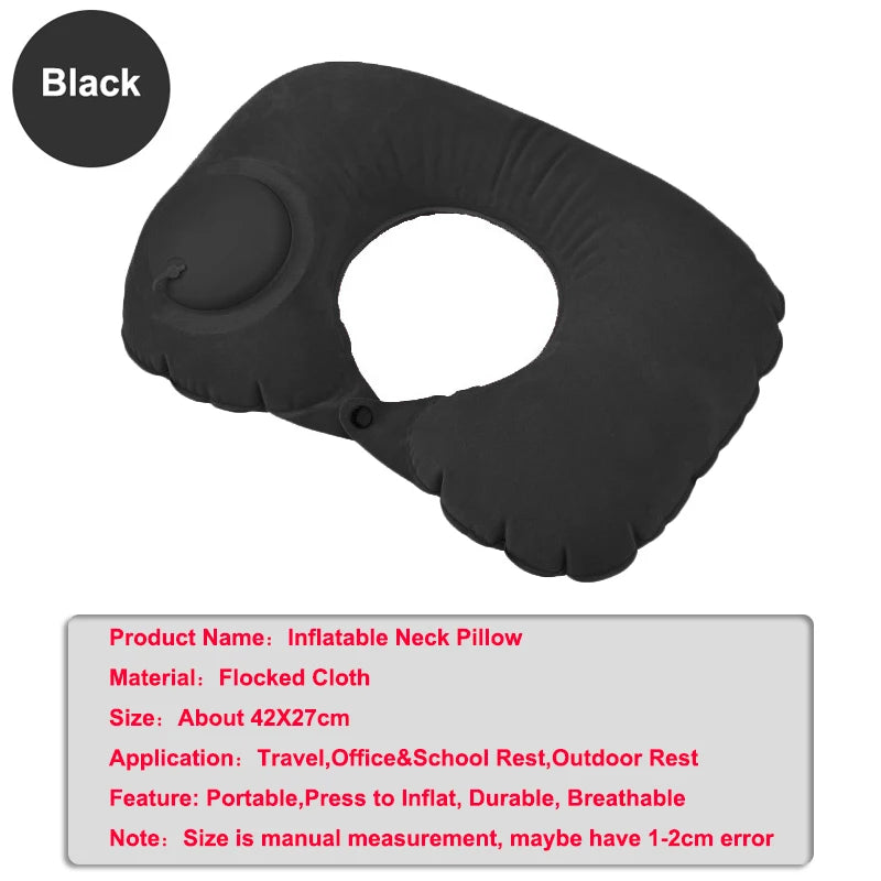 Travel Neck Inflatable U-shaped  Foldable Airplane Pillow - Passport Outfitters Apparel 