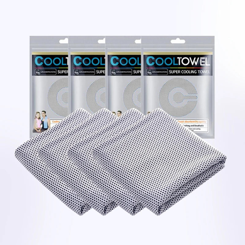 4pcs Cooling Towels (35.4 * 11.8 Inches), Soft Breathable Sports Towel For Outdoor, Gym, Yoga, Exercise, Camping, Fitness, Runni by Passport Outfitters