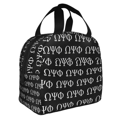 African American Omegas Psi Phi Fraternity Inc Portable Lunch Boxes Leakproof Thermal Cooler Food Insulated Lunch Bag Office by Passport Outfitters