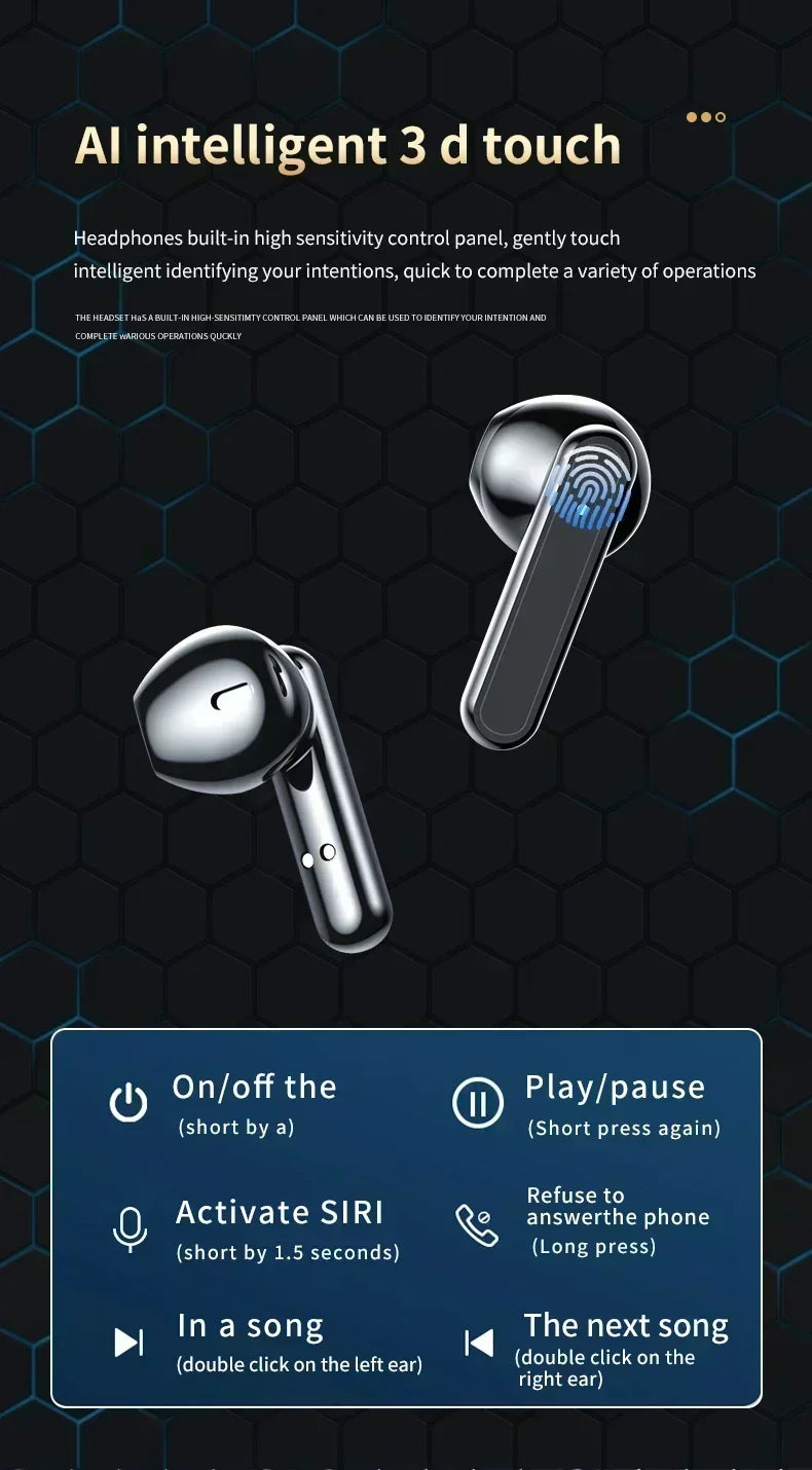 TWS S20 Earphones Bluetooth Wireless Earphones High-Fidelity Stereo Sports Gaming Waterproof Bluetooth Earphones by Passport Outfitters