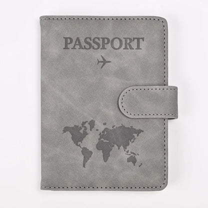 Leather Passport Holder Travel Wallet with ID Credit Card Slot PU Leather Passport Covers Case RFID Blocking Passport Protector by Passport Outfitters