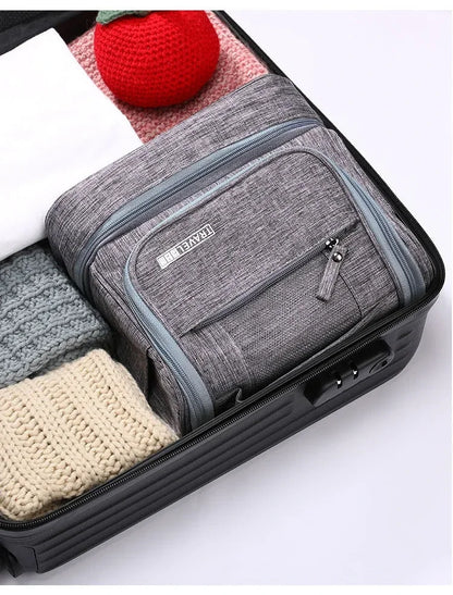 New Portable Toiletry Washbag with Hanging Hook Men Makeup Bag Wash Toiletry Travel Organizer Women Cosmetic Storage Bag by Passport Outfitters