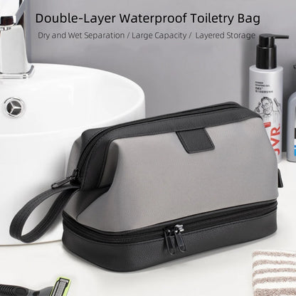 Large Capacity Women's Men Travel Toiletry Bag Makeup Cosmetics Storage Organizer Holer 2-layer Toiletry Washing Bag Waterproof by Passport Outfitters