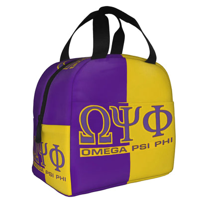 African American Omegas Psi Phi Fraternity Inc Portable Lunch Boxes Leakproof Thermal Cooler Food Insulated Lunch Bag Office by Passport Outfitters